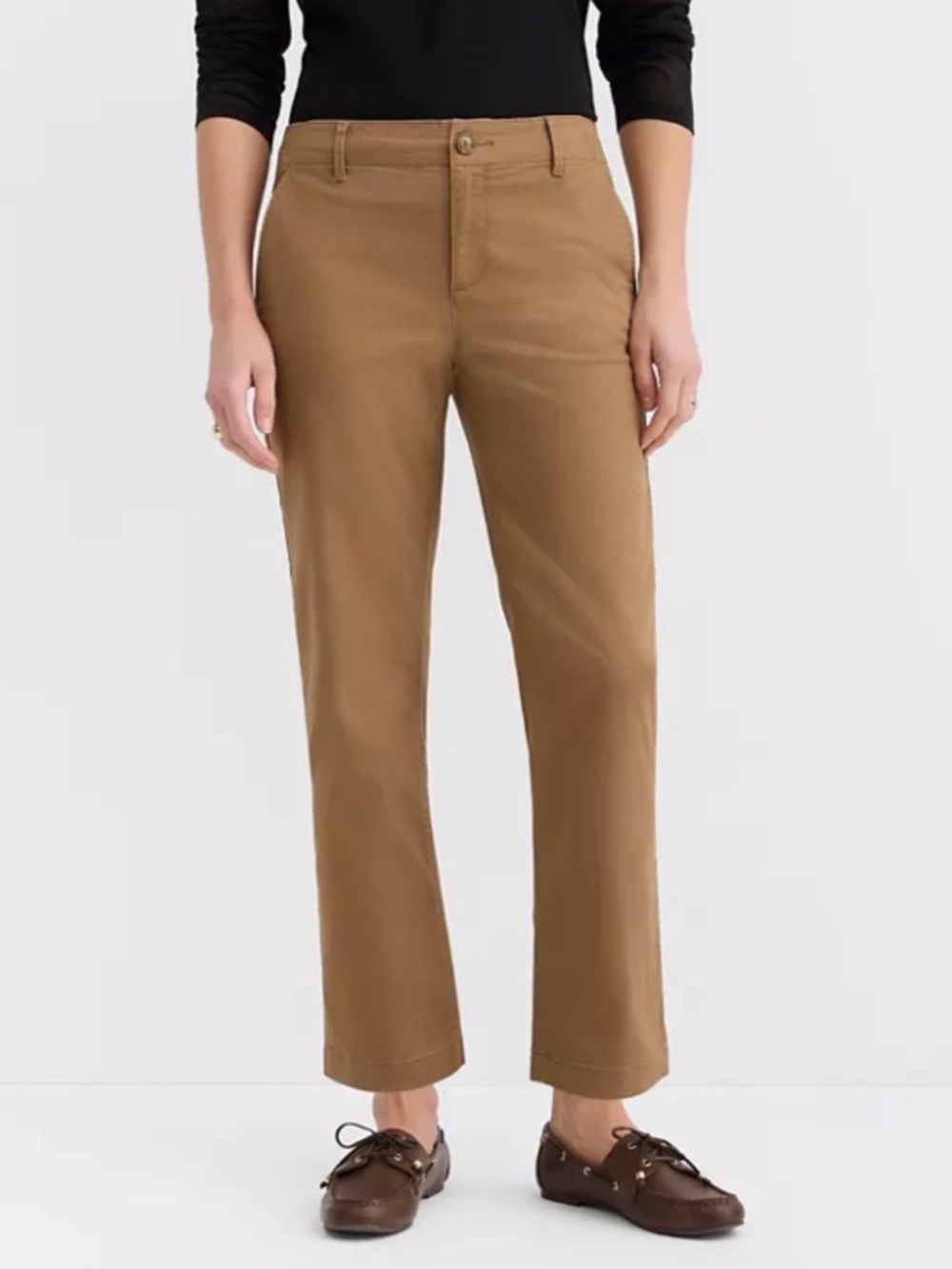 LOFT Women's Straight-Leg Trousers in Brown